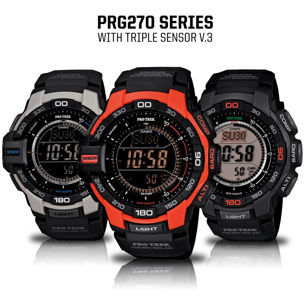 Casio’s PRO TREK PRG270 Series with Triple Sensor V.3 Technology