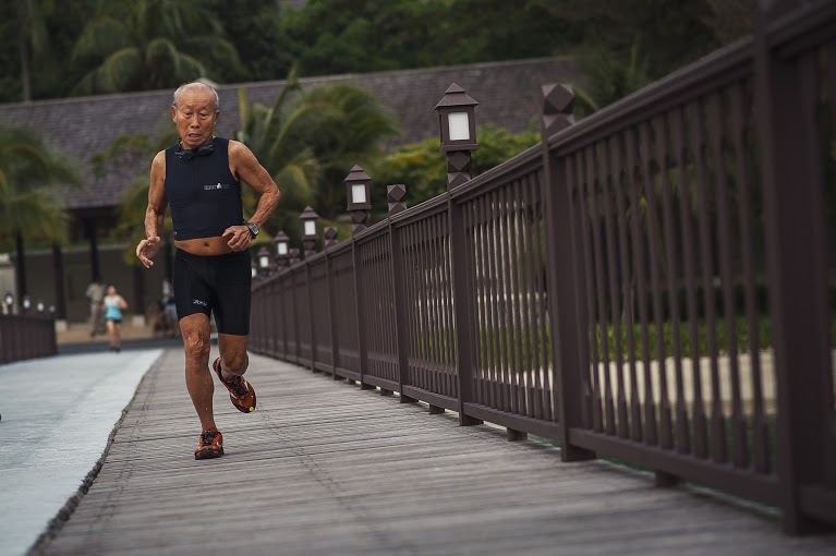 Age is not a deterrent to 78 year old Yee Sze Mun as he embraces the Chapman's Challenge.
