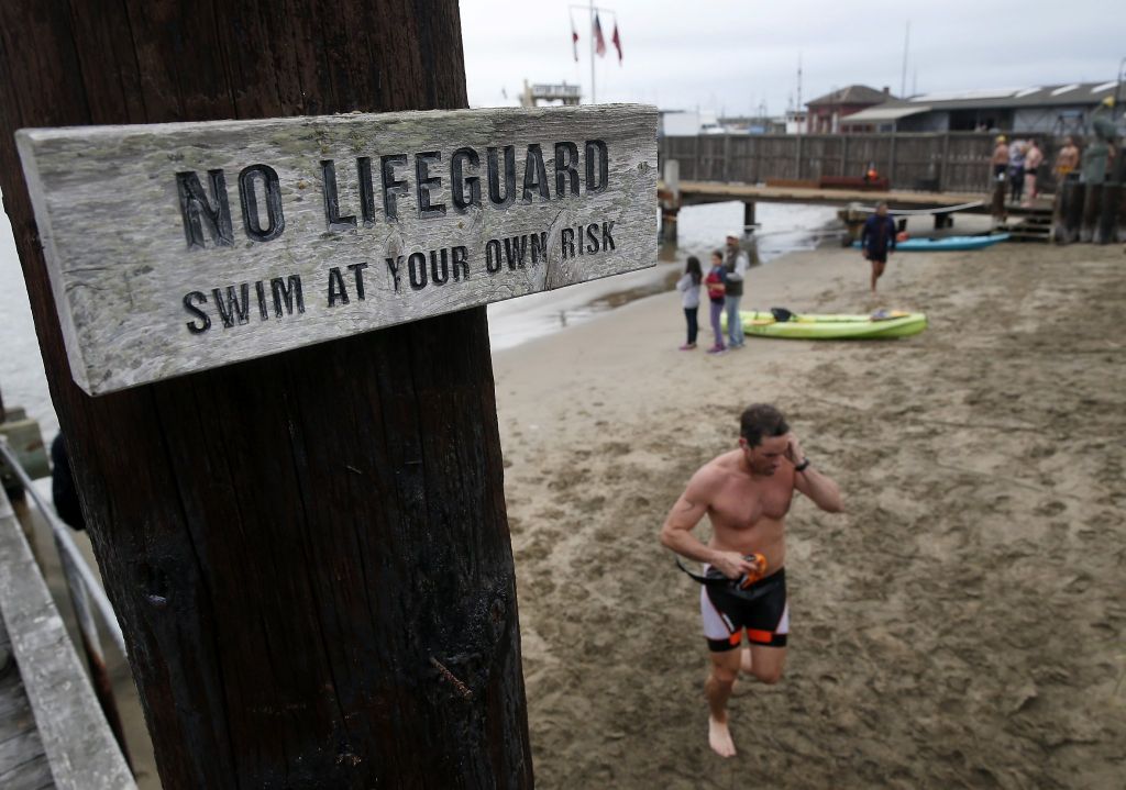 Swim at your own risk (from sharks). Photo from SFGate
