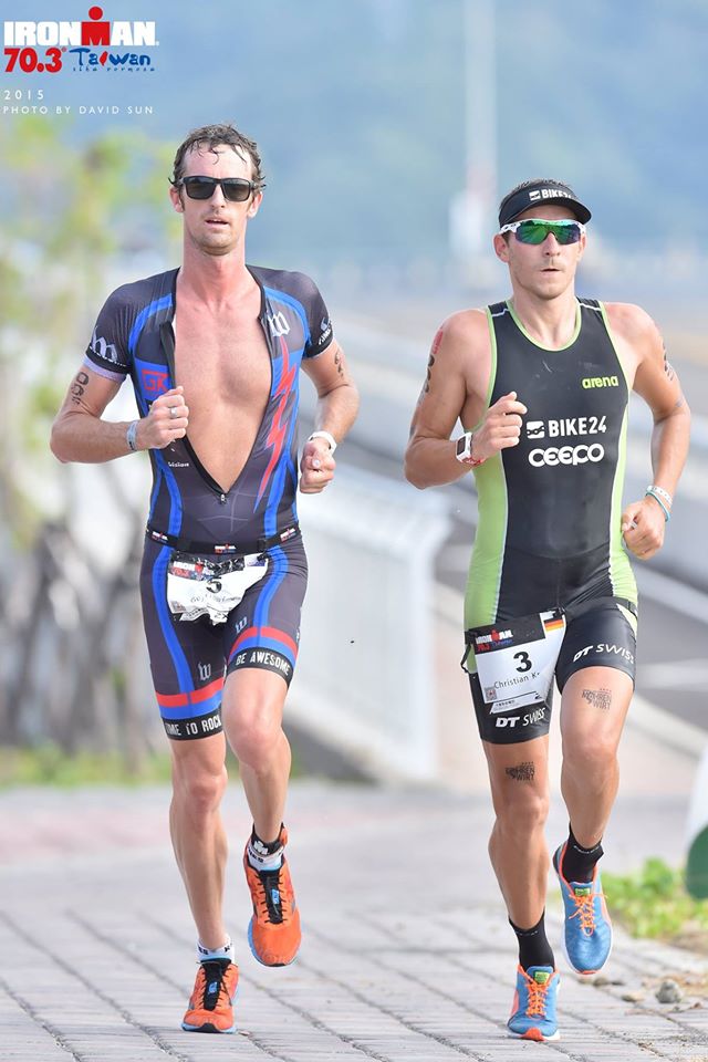 Guy Crawford en route to a win at Ironman 70.3 Taiwan. Photo from Facebook/Ironman 70.3 Taiwan