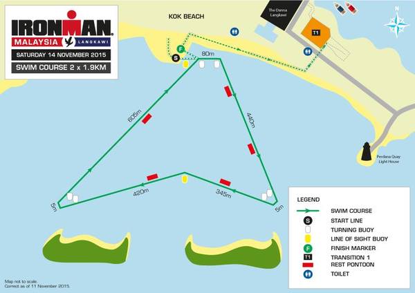 IMPORTANT INFORMATION - Updated Swim Course Map. Image from Ironman.com