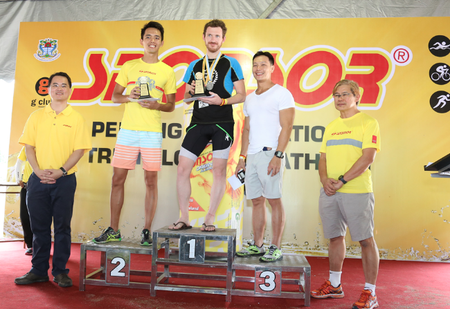 Chris Wright won the Men's Open Triathlon, with Wilson Lee and Ivan Ho completing the podium. 