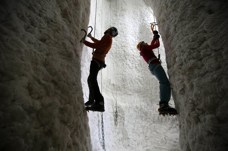 Shiver me booties... fancy ice climbing indoors? © Jeff Holmes