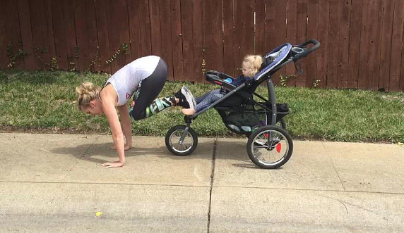 April's alternative to working out with your kid in the stroller. (Reebok.com)