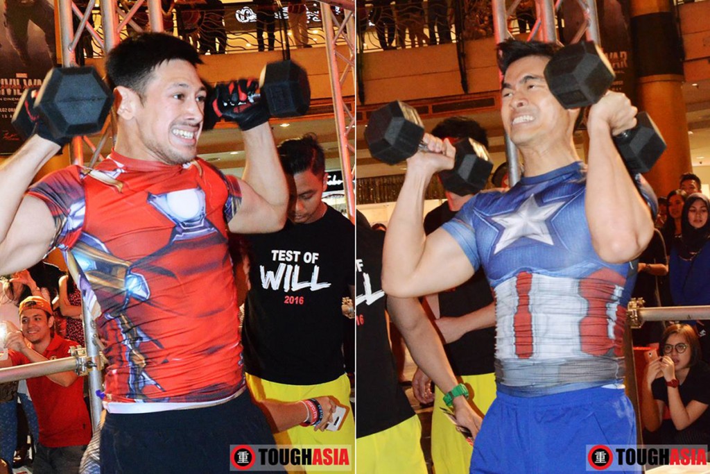 Who did the overhead press better, Ironman or Captain America? 
