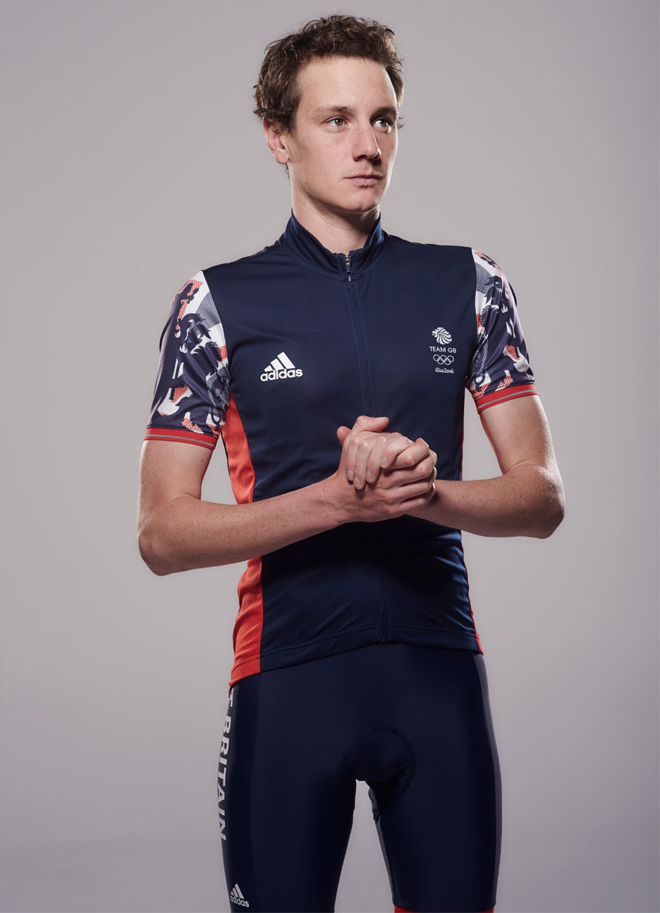Alistair Brownlee of the famed Brownlee Brothers in Triathlon sporting the new Team GB Kit