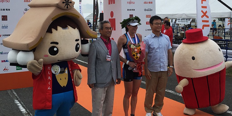 Annabel Luxford won top honours at the Ironman japan 70.3 (Ironman.com)