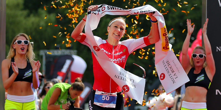 Daniela ryf set a race record en route to winning Ironman Switzerland. (Ironman.com)