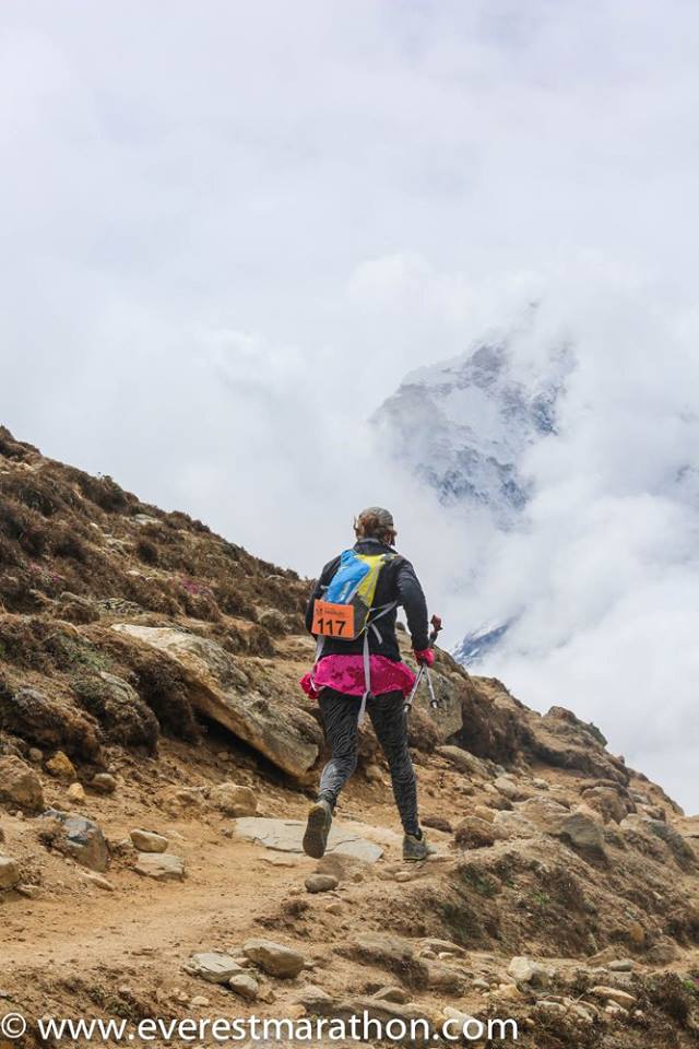 Soaking in the sights, taking each step at a time makes a marathon less daunting - Annemieke Oomen. (Everest Marathon)