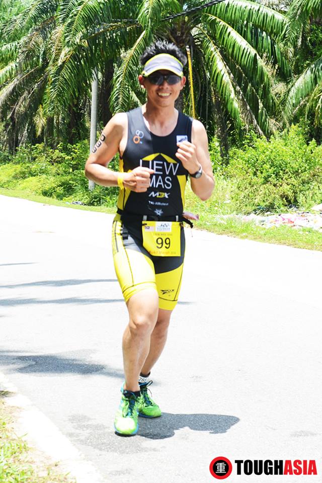 Beating the heat on the 113 Bukit Merah Triathlon course. 