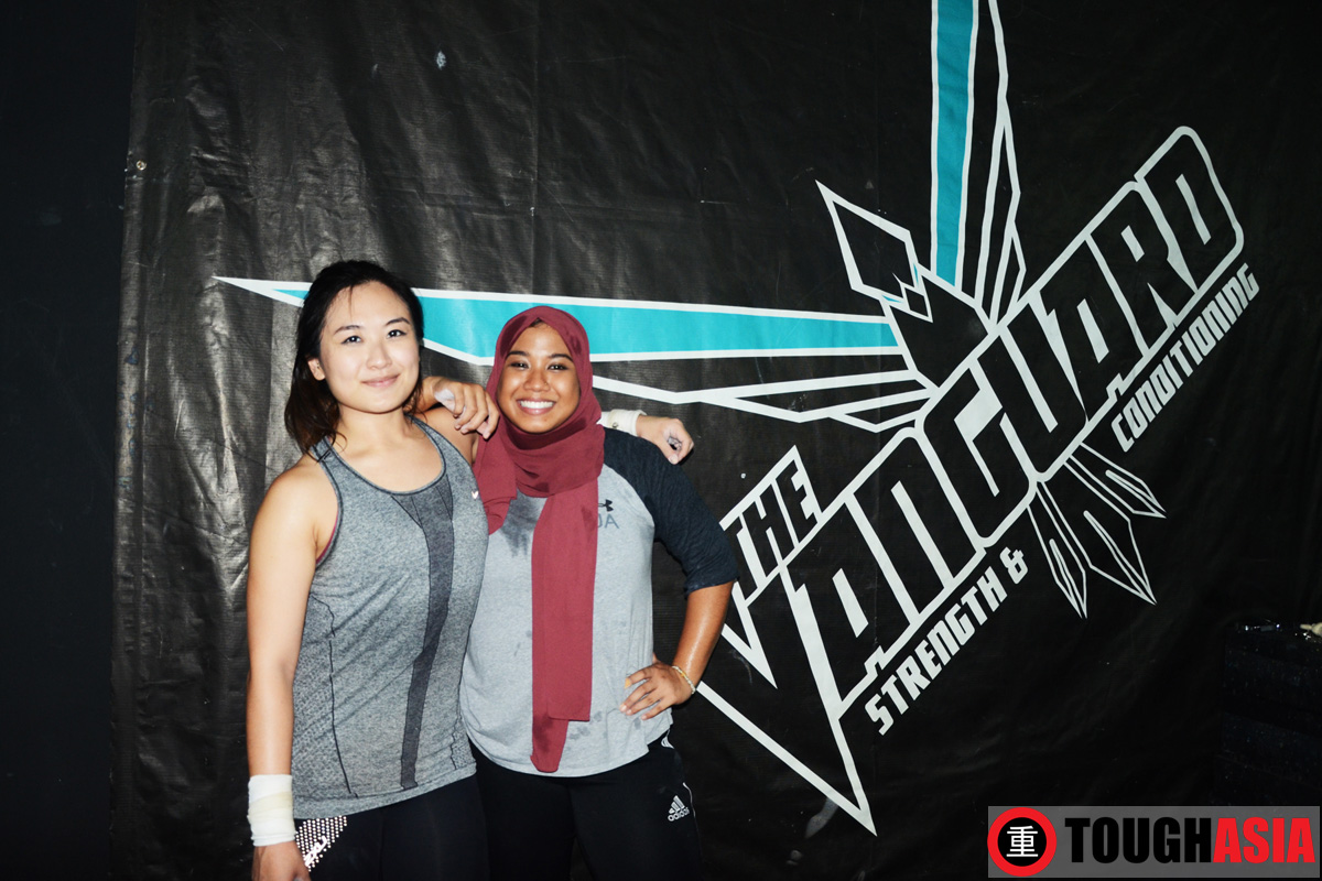 Juinn(left) and Bibah Weightlifting at The Vanguard in District 13, PJ. 
